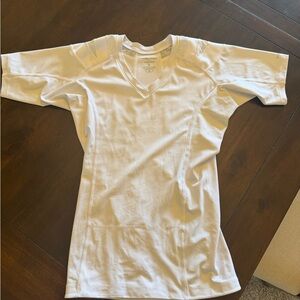 White V-Neck Short Sleeve Shirt